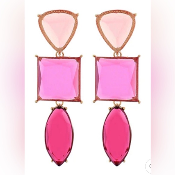 Jewelry - Elegant Pink Drop Earrings